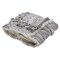 Laddha Home Designs Gray and Ivory Cornered Linework Handmade Throw Blanket 50" x 60"